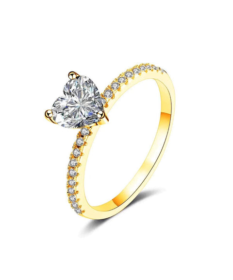 Moissanit Ring Amore - Gold