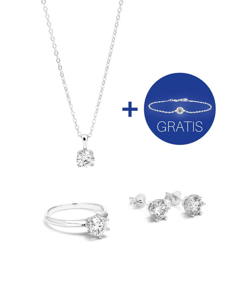 San Bélle Schmuck-Set 4 Karat inkl. Gratis Armband