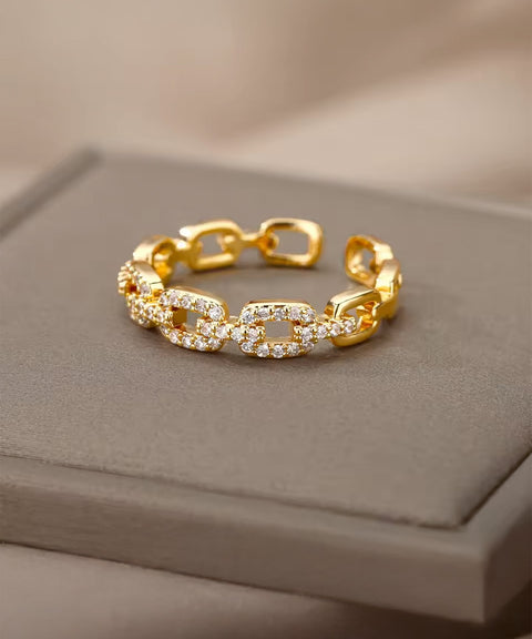 Moissanit Ring Choir - Gold