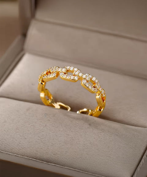 Moissanit Ring Choir - Gold
