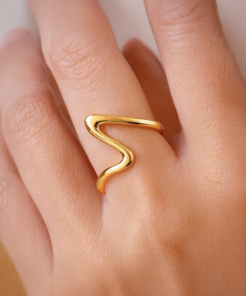 Ring Wave - Gold