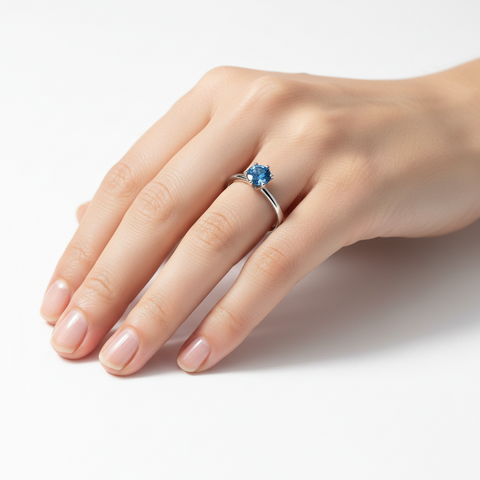 Moissanit Ring San Bélle Oceanic- silber