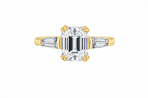 Moissanit Ring Fleur - Gold