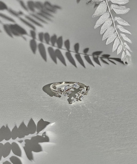 Moissanit Ring Flora - Gold