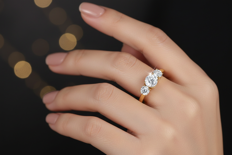 Moissanit Ring Aura - Gold