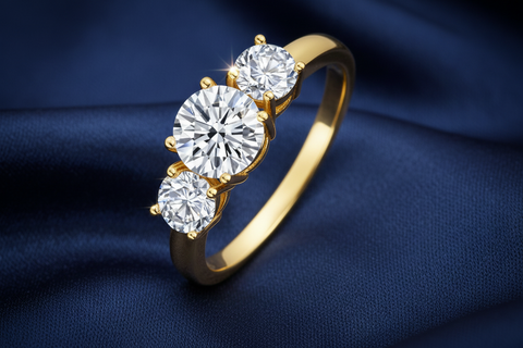 Moissanit Ring Aura - Gold